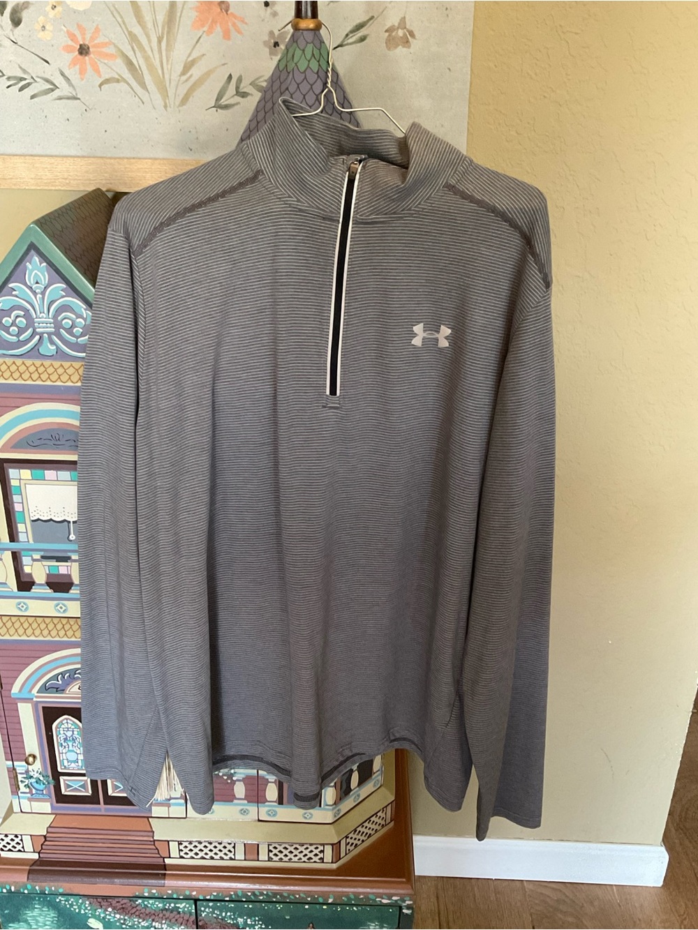 Under Armour Run Men’s Gray Half-Zip Performance Pullover